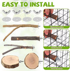 12PCS Natural Wood Bird Perches - Image 5