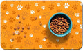 Dog Food Mat, Absorbent Water Bowl Mats Cat Pet Feeding Placemats Orange 16 * by Zoeeya