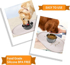 100% Waterproof 0.5" Raised Edge BPA Free Silicone Dog Food Mat, Pet Cat - Image 7