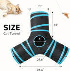 Tempcore Pet Cat Tunnel Tube Cat Toys 3 Way Collapsible, Tunnels - Image 2