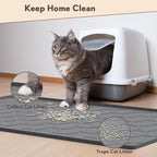 Cat Litter Box Mat, Large 34" X 22" Cat Litter Mat, Waterproof Silicone Pad - Image 3