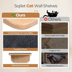 Cat Wall Shelves for Cat Wall Steps, Wooden Floating Modern Mounted Space - Image 5