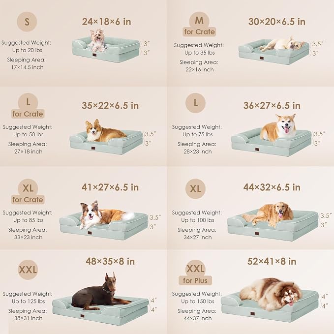 EHEYCIGA Orthopedic Dog Beds for Extra Large Dogs, Waterproof Memory Foam XXL - Image 2