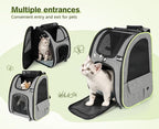 Pecute Cat Backpack Carrier XL, Expandable Pet Backpack Curtain Design - Image 6