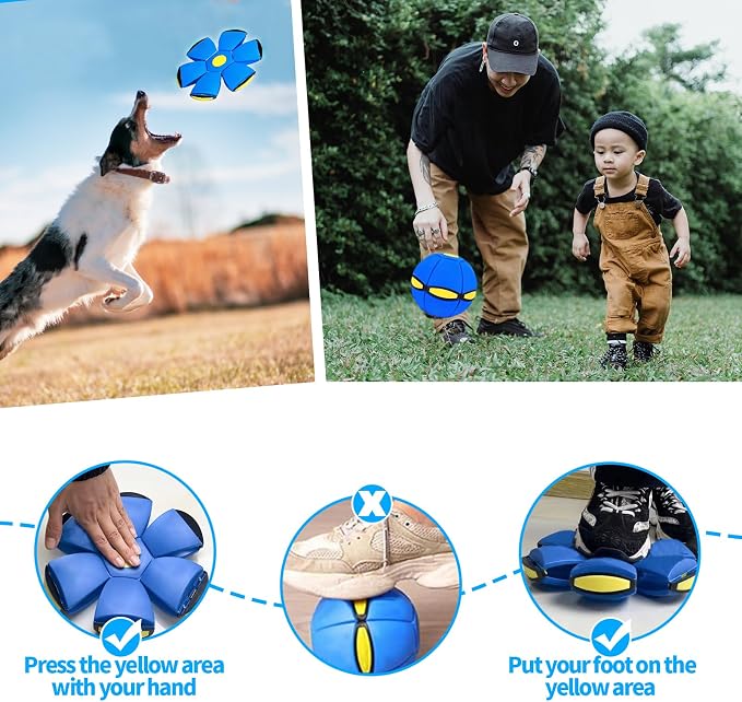 2PCS Dog Flying Disc Toy, Pet Toy Flying Saucer Ball - Image 4