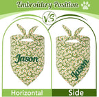 Personalized Dog Bandana with Embroidered Name, Custom Neckwear Dog Scarf - Image 3