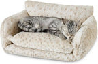 Hollypet Cat Bed Fluffy Plush Mutifuctional Double-Layer Soft Pet Couch by Hollypet