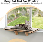 PETSFIT Cat Window Perch, Natural Solid Wood Cat Hammock - Image 7