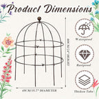 BreezeHug 3 Pack 24 H Peony Cage Climbing Plant Trellis Bird Cage Plant Support - Image 2