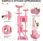 70 Inch Pink Cat Tree, Tall Cat Tower - Image 5
