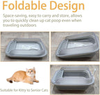 Collapsible Kitten Litter Box, Open Small Cat Litter Box - Image 4