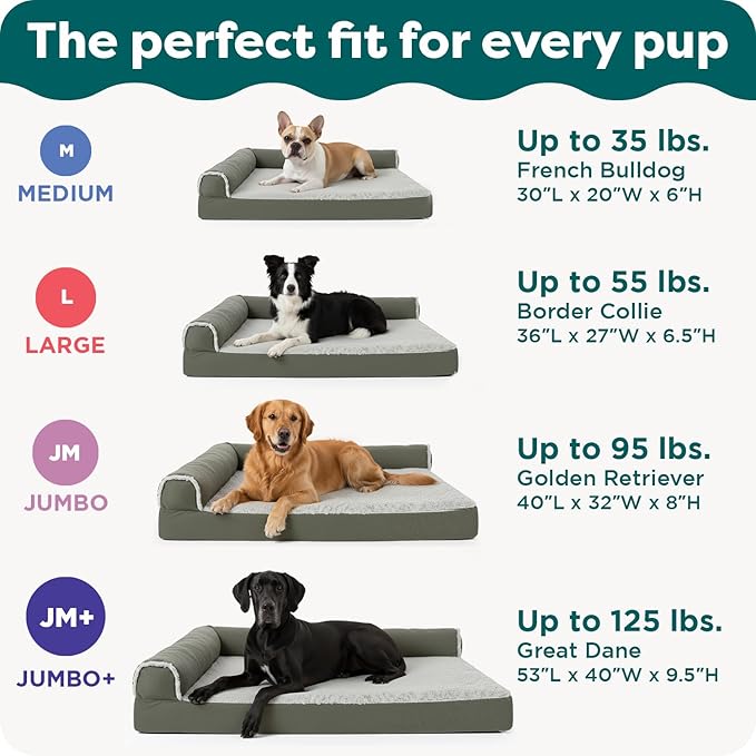 Furhaven Orthopedic Dog Bed for Large Dogs w/ Removable Bolsters & Washable - Image 6