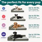 FurHaven Orthopedic Dog Bed for Large Dogs, L-Shaped Chaise Contour - Image 6