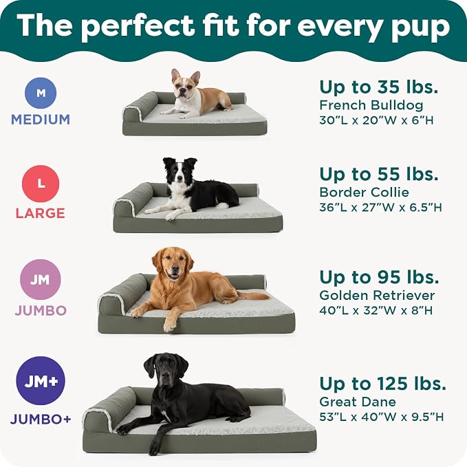 FurHaven Orthopedic Dog Bed for Large Dogs, L-Shaped Chaise Mattress - Image 6