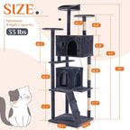 Sweetcrispy 70 Inch Cat Tree Tower, Indoor Cat Condo - Image 6