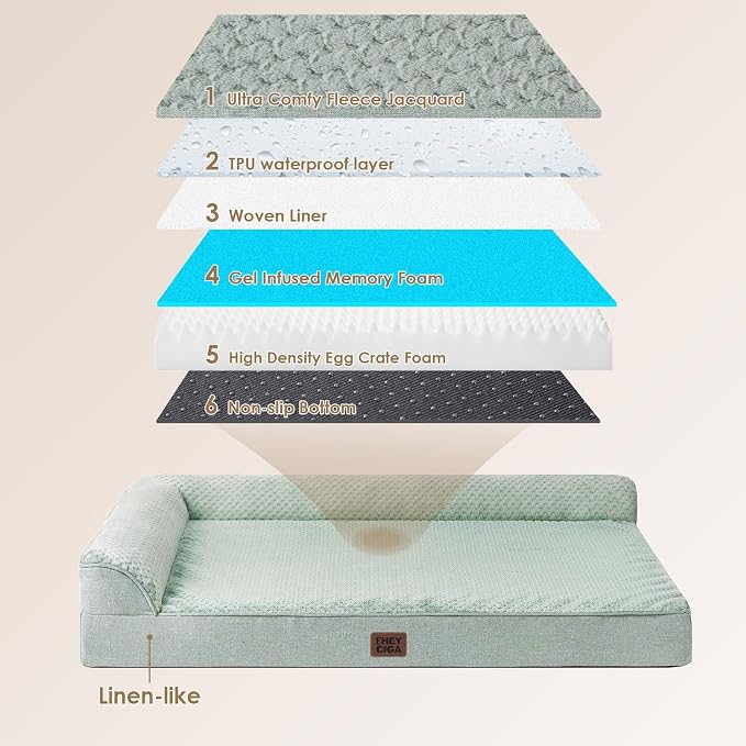 EHEYCIGA XL Dog Bed Memory Foam - Image 5