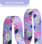 QQPETS Adjustable Soft Dog Collar: Print Flower Pink Multicolor Cute Patterns - Image 4