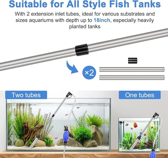 fishkeeper Quick Aquarium Siphon Pump Gravel Cleaner - Image 4