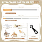 ROSAUI Cat Teaser Wand Toys, Interactive Bird Toy - Image 2