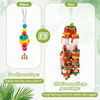 3 Pcs Extra Large Bird Parrot Toy Multicolored Natural Wooden Parrot Cage - Image 5