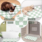 Checkered Dog Cat Feeding Mat, Absorbent Pet Feeding Mat - Image 6