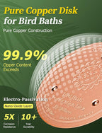 Mellbree 3-Pack Bird Bath Copper Disk, 0.6mm Reinforced 99.99% Pure Copper - Image 4