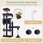 Globlazer Extra Large Platform Cat Tree, 65in Sturdy Cat Scratching Tree - Image 6