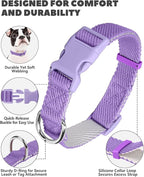 Dynmeow Soft and Breathable Cotton Dog Collar, Durable Adjustable Heavy-Duty - Image 2