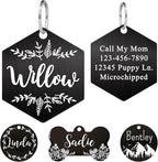 Ultra Joys Stainless Steel Pet ID Tag Dog Name Tags Personalized Front and Back by UltraJoys