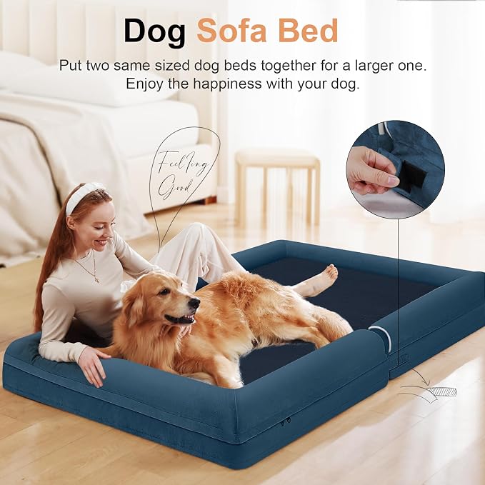 Large Dog Bed Orthopedic Washable: Beds Bolster XL Bed Big XLarge Dogs Memory - Image 3