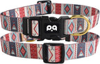 QQPETS Adjustable Soft Dog Collar: Print Flower Pink Multicolor Cute Patterns - Image 6