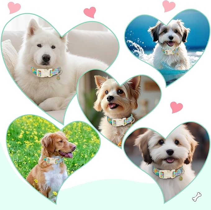 Easter Dog Collar for Extra Small Dogs, Adjustable Green Small Dog Collar - Image 7