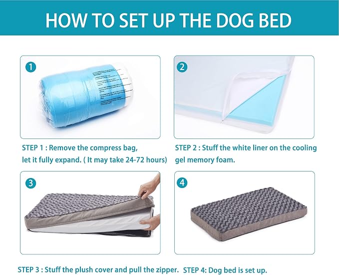 Orthopedic Memory Foam Bed for Large Dogs, Waterproof Cooling Pet Mats for Crate - Image 7