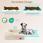 EHEYCIGA Orthopedic Dog Bed for Large Sized Dog, Waterproof Liner & Washable - Image 2