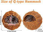 BNOSDM Rattan Bird Nest Parrot Nesting House Parakeet Hanging Swing Soft - Image 2