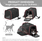 Petsfit Expandable Cat Carrier Dog Carriers, Airline Approved Soft-Sided - Image 2