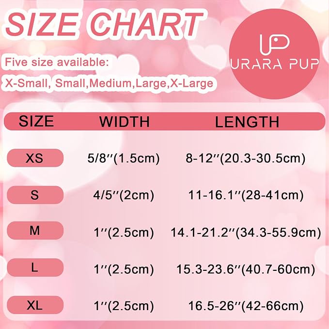 Valentine's Dog Collar, UP URARA PUP Love Heart Adjustable Pet Collar - Image 7