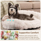 Dog Bed Couch Sofa for Small Medium Dogs and Cats Round Plush Orthopedic Sofa - Image 3