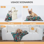 Luciphia 1 Pack 3 Blankets Fluffy Premium Fleece Pet Blanket Flannel Paw Bone - Image 2