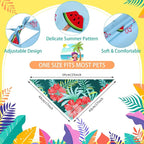 100 Pcs Hawaiian Dog Bandanas Bulk Pet Bibs Colorful Triangle Scarf Pet Bandanas - Image 2