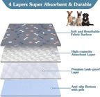 Washable Pee Pads for Dogs, 2 Pack 48"x60" Reusable Puppy Training Pads - Image 2