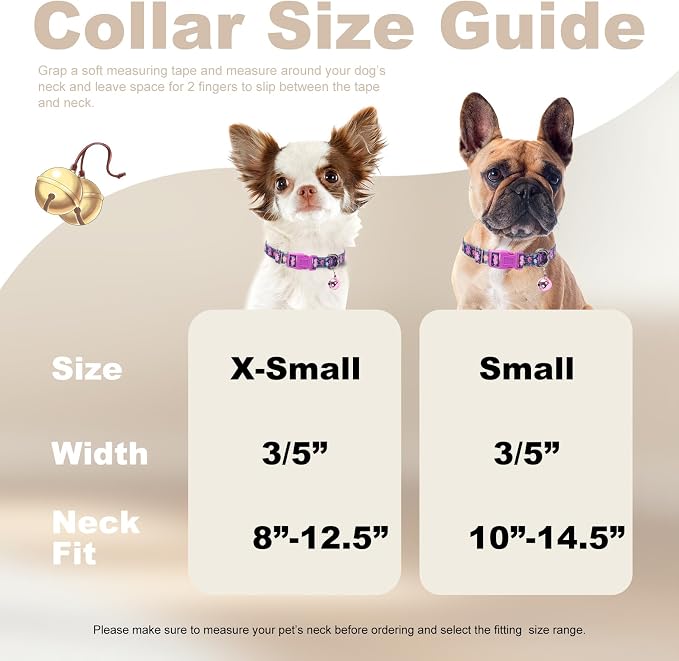 Floral Puppy Collar with Bell - Image 4