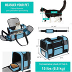 Soft - Sided Pet Carrier for Cats and Small Dogs, Airline - Approved, Foldable - Image 2