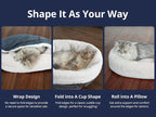 Self Warming Cat Bed, 17.7" x 13.7" Anti-Slip Soft Round Thermal Pet Cushion Bed - Image 2