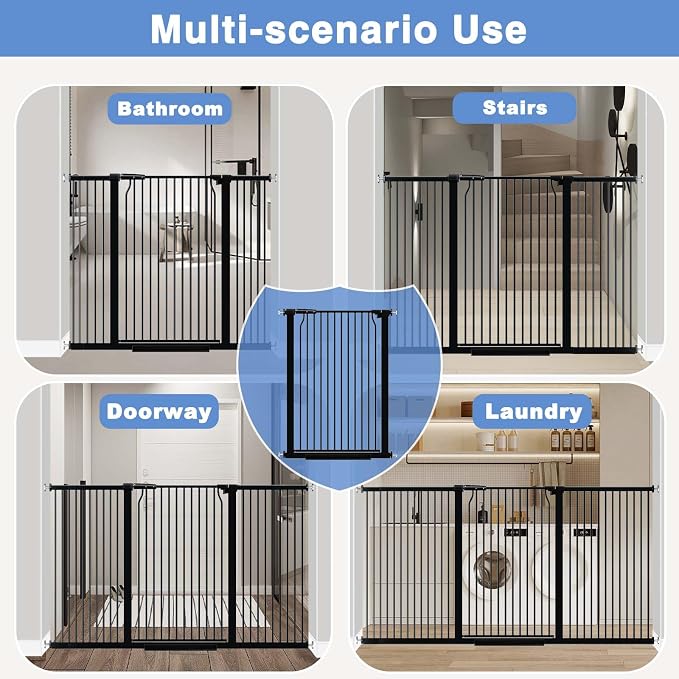40.5" Extra Tall Baby Gate for Stairs, 29.5"-40.5" Extra Wide Dog Gate Indoor - Image 8