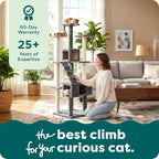 FurHaven 69.3" Tall Cat Scratching Post Tower - Image 8