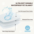 Waterproof Blanket for Dog Puppy Cat, Cute 3D Textured Flower Dog Blanket for - Image 2