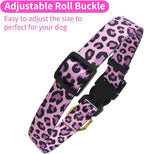 QQPETS Adjustable Soft Dog Collar: Print Flower Pink Multicolor Cute Patterns - Image 5