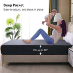 Waterproof Mattress Protector Full, Fitted Sheet Style Breathable Mattress Cover - Image 4
