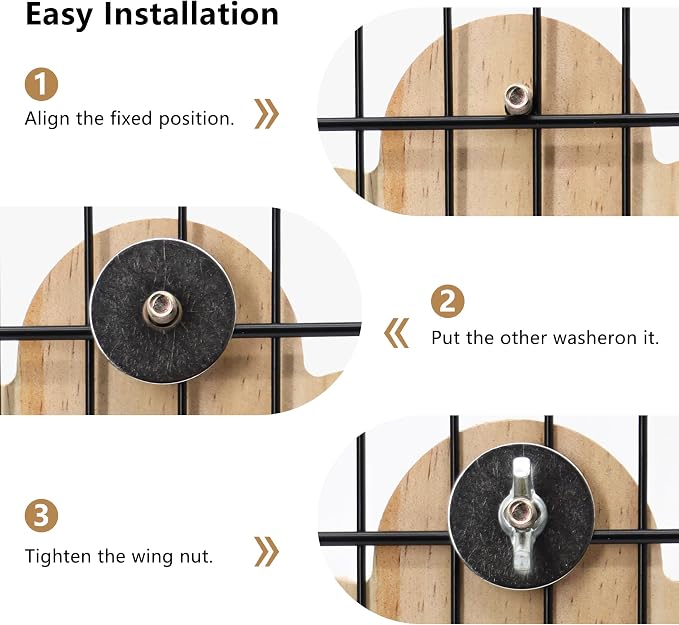 2Pcs Small Bird Mirror Parrot Swing, Wooden Parakeet Perches Flower Interactive - Image 6